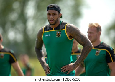 Northampton, UK, 13 July 2018 - Courtney Lawes Of Northampton Saints During Pre-season Training At Franklin's Gardens