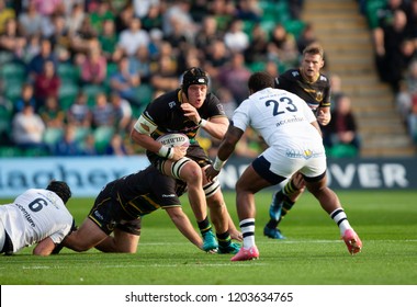 Northampton, UK. 13th October 2018. Alex Moon Of Northampton Saints During The European Rugby Challenge Cup Match Between Northampton Saints And ASM Clermont Auvergne