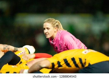 Northampton, UK. 18th January 2019. Referee Joy Neville During The European Rugby Challenge Cup Match Between Northampton Saints And Timisoara Saracens