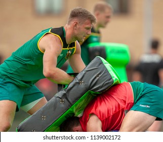 Northampton, UK, 20 July 2018 - Dan Biggar Of Northampton Saints During Pre-season Training At Franklin's Gardens