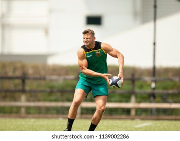 Northampton, UK, 20 July 2018 - Dan Biggar Of Northampton Saints During Pre-season Training At Franklin's Gardens