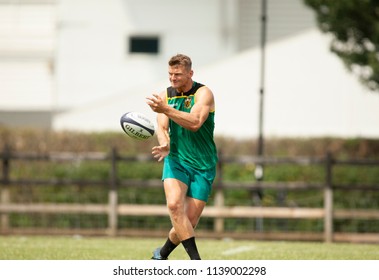 Northampton, UK, 20 July 2018 - Dan Biggar Of Northampton Saints During Pre-season Training At Franklin's Gardens