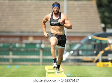 Northampton, UK. 25th July 2019. Tom Wood During Northampton Saints Pre-season Training Ahead Of The Gallagher Premiership Rugby 2019-20 Season