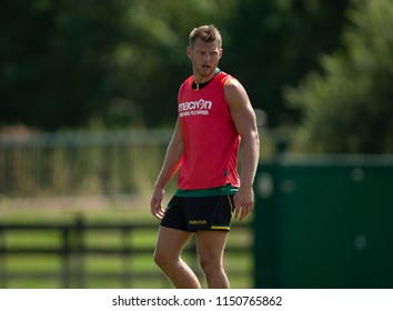 Northampton, UK. 6th August 2018. Dan Biggar Of Northampton Saints During A Training Session At The Pre-Season Content Day At Franklin's Gardens.