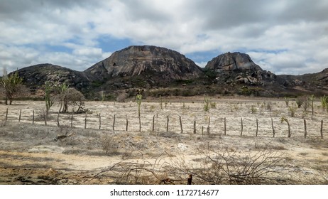 Northeastern Sertão With Mountains In The Background, Milagres, Bahia, Brazil