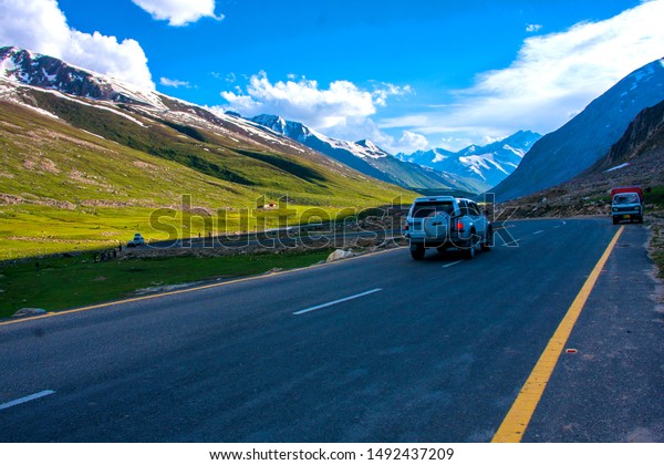 Northern area:\
People travelling for recreation Khghan Naran by their own vehicles\
and some use local transport, province of Khyber Pakhtunkhaw\
Pakistan, dated:\
29/08/2019.