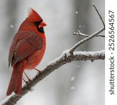 The Northern Cardinal  is a striking songbird native to North America, easily recognized by its vibrant red plumage and distinctive crest. 