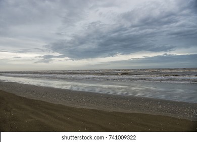 Northern Gulf Of Mexico Coastline In Cameron Parish Louisiana