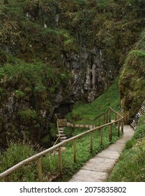 Northern Ireland Marble Arch Caves And Waterfall 