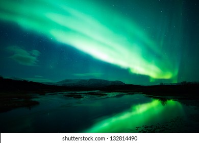 Northern Lights (Aurora Borealis) In Iceland