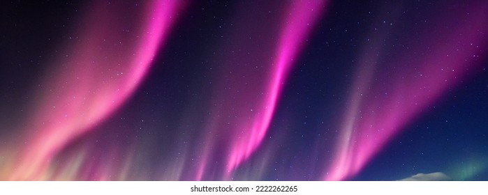 Northern Lights. Aurora borealis with starry in the night sky. Abstract background