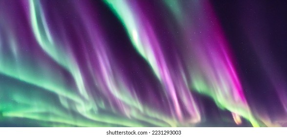 Northern Lights. Aurora borealis with starry in the night sky. Gaming RPG abstract background and texture, pattern.