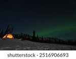 Northern Lights or also called aurora borealis in Yukon Canada