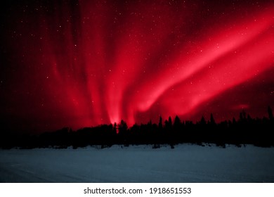 Northern lights of many shades of color Lapland