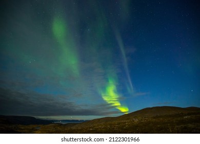 Northern Lights in Nordkapp, Northern Norway. Europe.
