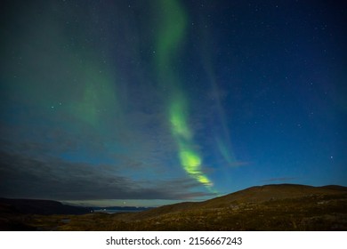Northern Lights in Nordkapp, Northern Norway. Europe.