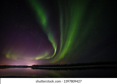 Northern Lights Over The Chena River