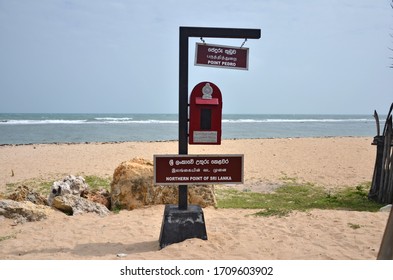 Northern Point Of Sri Lanka Sign In Point Pedro