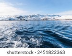 northern polar landscapes in the Teriberka Nature Park on the shore of the Barents Sea, Murmansk, Russia