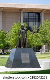 Northridge, CA - July 23 2022:  Matador Statue On The Campus Of California State University - Northridge