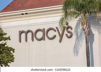 Northridge, CA/USA. July 27,2018. Macys Department Store. Macy's, Inc. Is One Of The Nation's Premier Omnichannel Retailers.