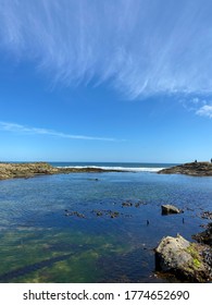Northumberland Coastline Under Blue Sky