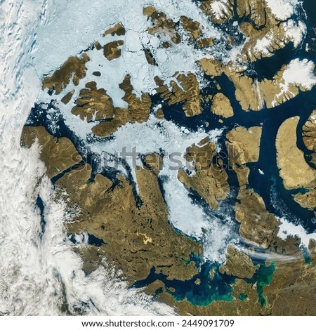 Northwest Passage, Late August 2009. Acquired August 27, 2009, this truecolor image shows the partial opening of the Northwest Passage in. Elements of this image furnished by NASA.
