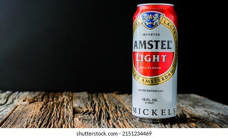 NORWALK, CT, USA - APRIL 29, 2022:  Amstel Light Limited Edition Beer Phil Mickelson