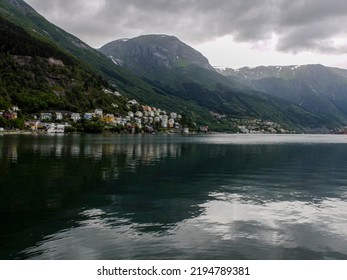 Norway Fjord In Odda Town