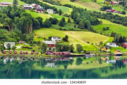 Norway Fjords. Cruise Port Olden