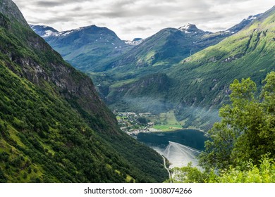 Norway, Geiranger fjord view - Shutterstock ID 1008074266