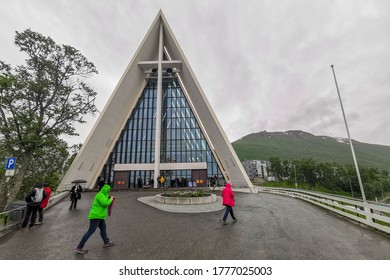 Tromsø / Norway - June 2019: Arctic Cathedral Church In 