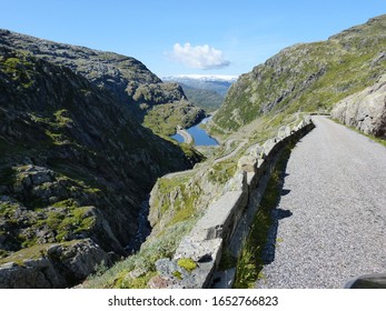 Norway, The Old Street Of Røldal, Folgefonna Glacier