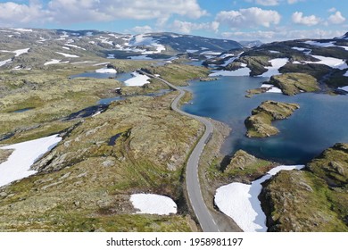 Norway Snow Water And Road View