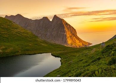 Norway sunset . sunset View from the Lofoten Islands - Norway
