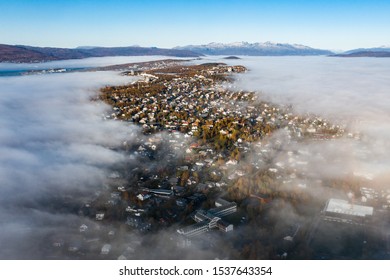 Norway Tromso Foggy City View