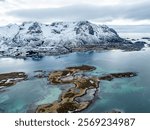 Norwegen, Lofoten, Tromso, Europa, landschaft, Drohnenaufnahmen, Winter, Spiegelung, Landscape, Norway, Lofoten, 