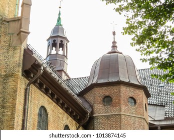 Norwegian Churches. Oslo Cathedral Or The Domkirken Church, Main Church For Church Of Norway Diocese Of Oslo, Norway