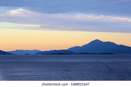 Norwegian Coast, Sunset In The Romsdalsfjord 