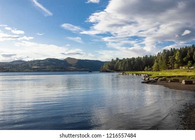 Norwegian Lake Mjøsa Landscape