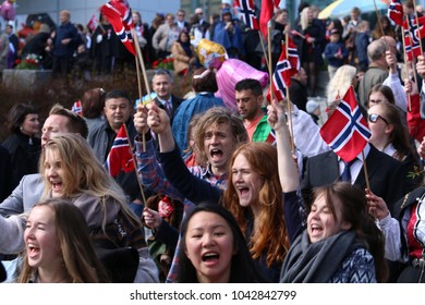 Norwegian National Day In Tromso Norway 17 Mai 2017