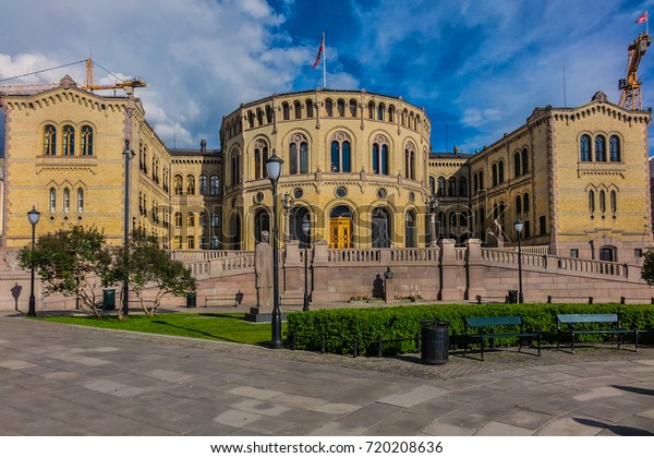 Norwegian Parliament Building Stortinget Oslo Norway Stock Photo Edit Now 720208636