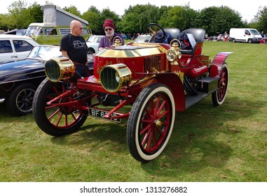 Norwich, Norfolk, England - May 25 2018: A Classic Steam Powered Car Restored To Mint Condition At An Annual Vintage Car Show