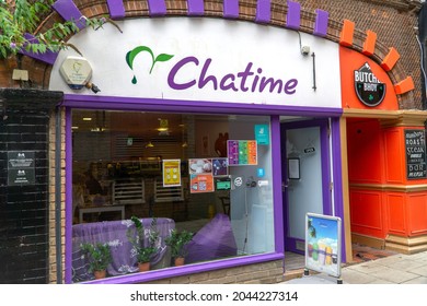 Norwich, UK - August 15 2021: Chatime, Bubble Tea Shop In Norwich City Centre