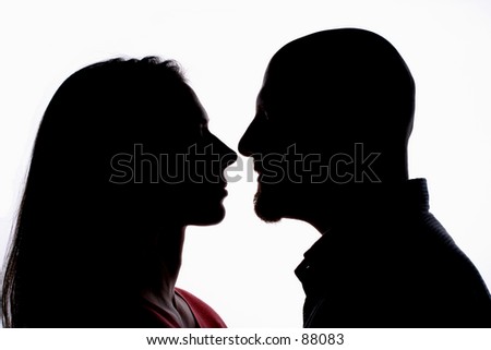 Similar – Man and woman face each other