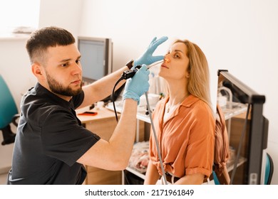 Nose Endoscopy Rhinoscopy Procedure Rhinoscope Ent Stock Photo ...