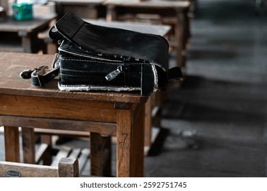 A nostalgic classroom scene from a distant memory