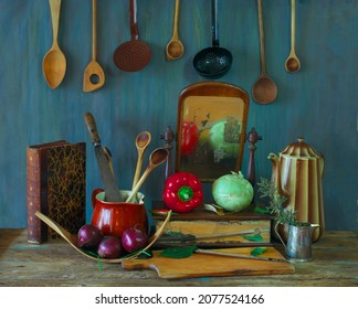 Nostalgic Food,kitchen And Cooking Still Life,  Vintage Slide Film Color Style