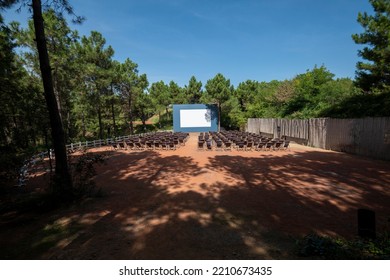 Nostalgic Open Air Cinema With Space For Your Text