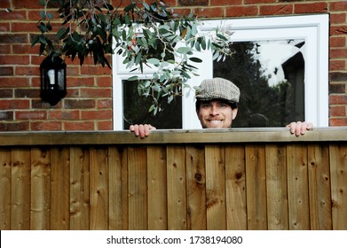 Nosy Neighbor Looking Over Fence